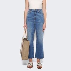 Re/Done‎ Blue 70s Crop Boot Jeans High RIse Bootcut Ankle Dark Wash Slim Fit 32